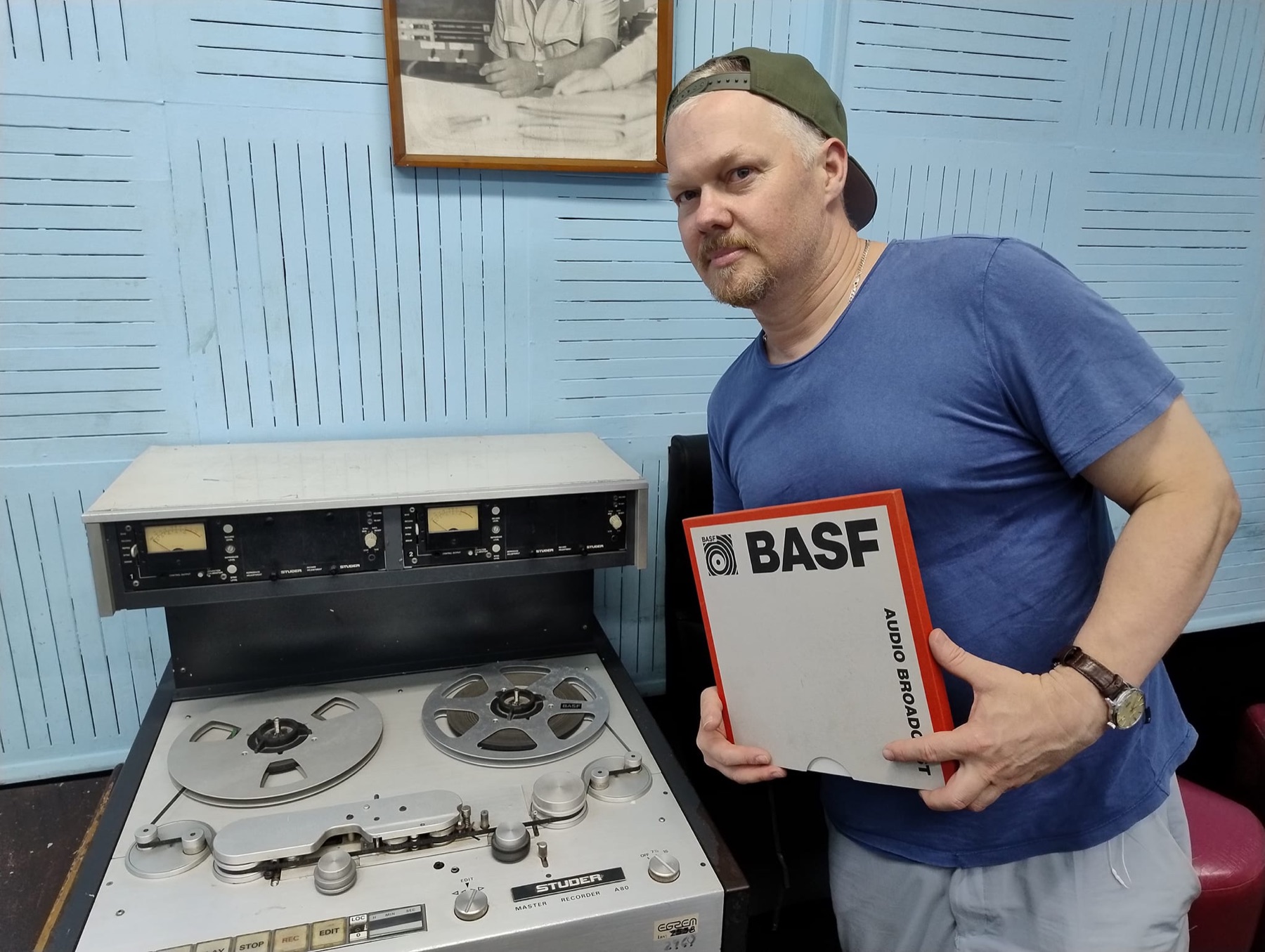 The Studer A80 and a reel of BASF tape