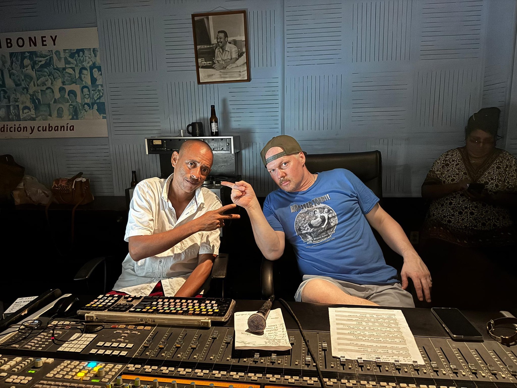 In the control room with the engineer