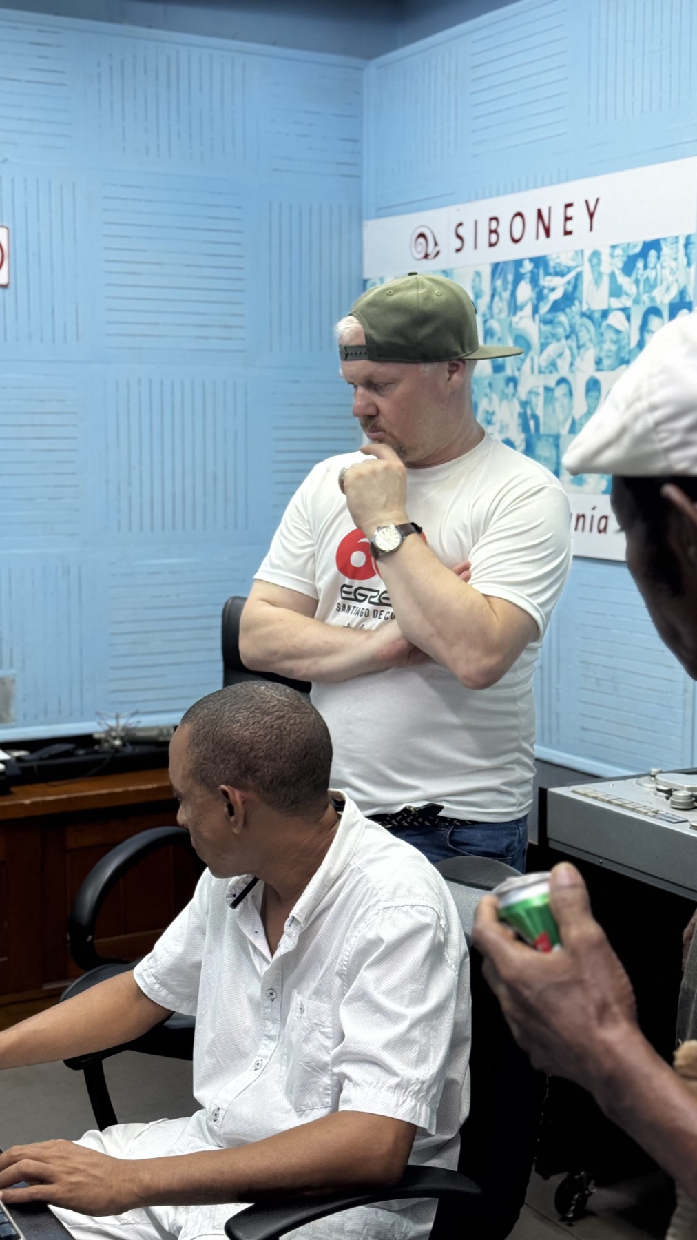 In the control room at Estudios Siboney, Santiago de Cuba